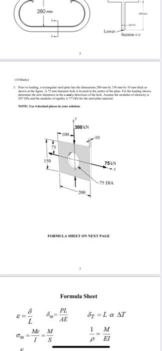 Solved Prior to loading, a rectangular steel plate has the | Chegg.com