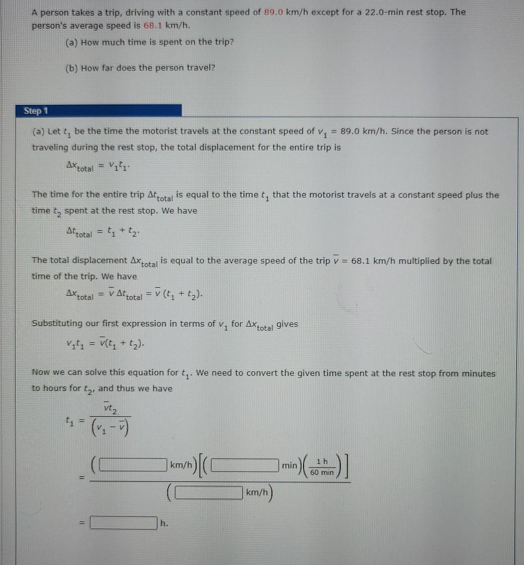 Solved A Person Takes A Trip, Driving With A Constant Speed | Chegg.com