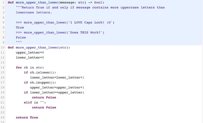 Solved how do I change my code to satisfy the following | Chegg.com