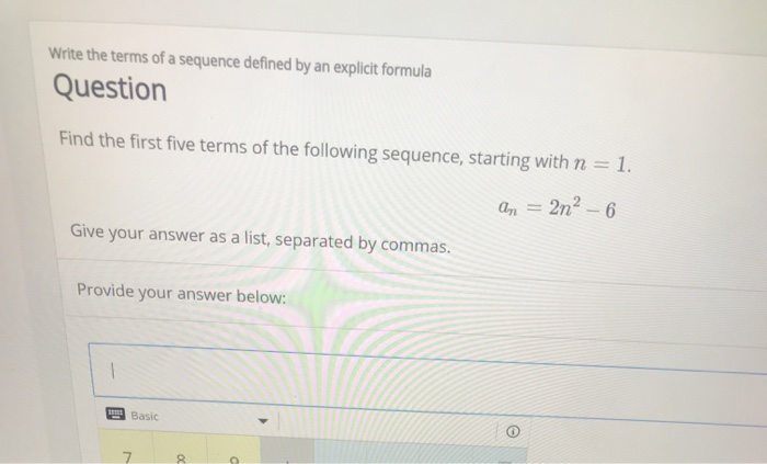 Solved Write The Terms Of A Sequence Defined By A Piecewise 1002