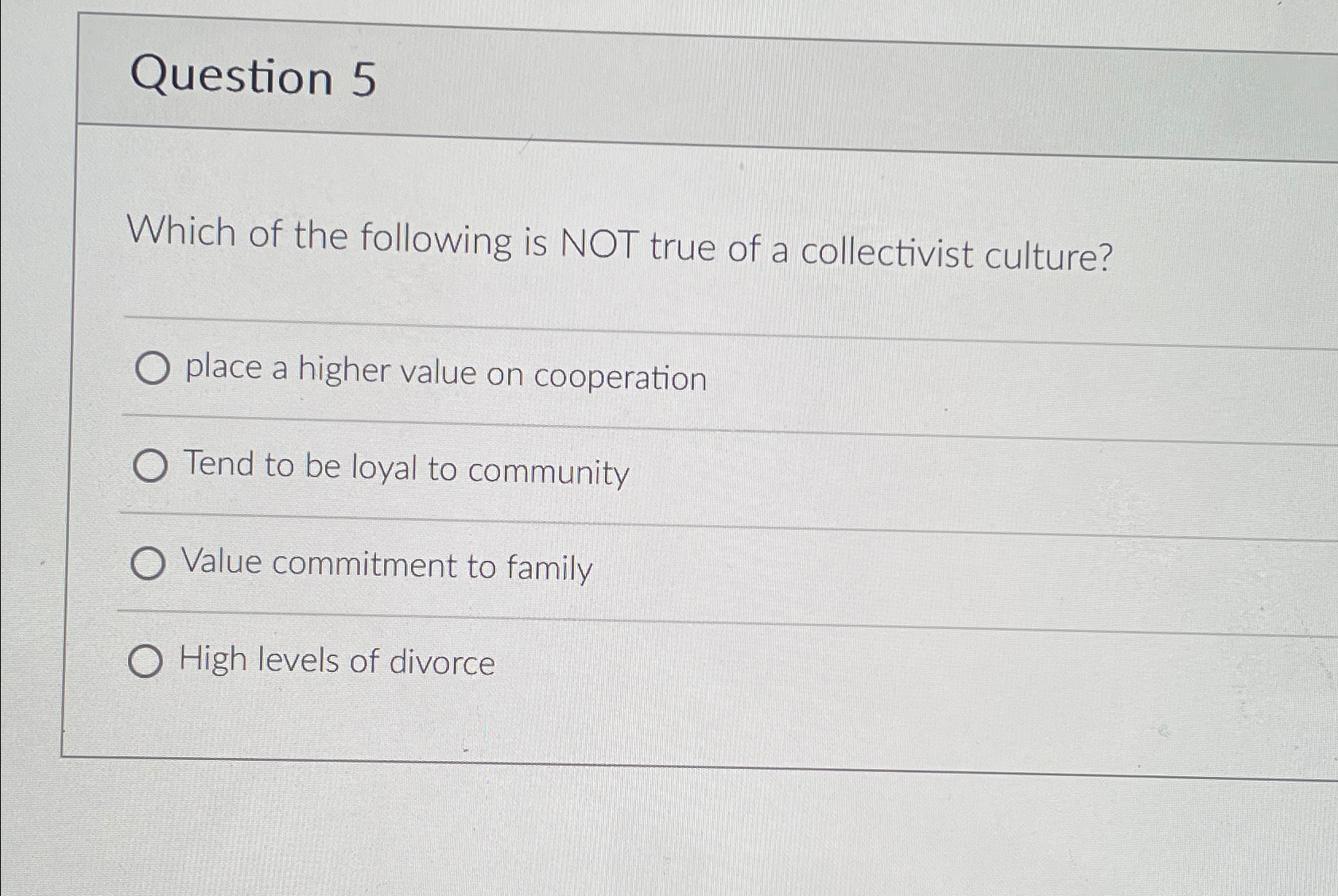 Solved Question 5Which of the following is NOT true of a