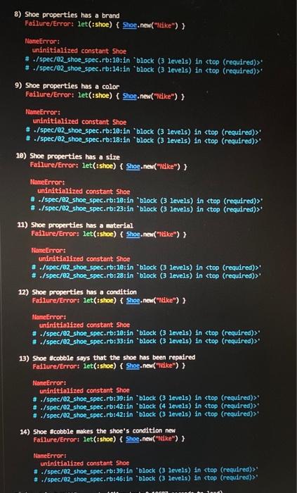 Solved I am using RubyThese are the tests that are required | Chegg.com