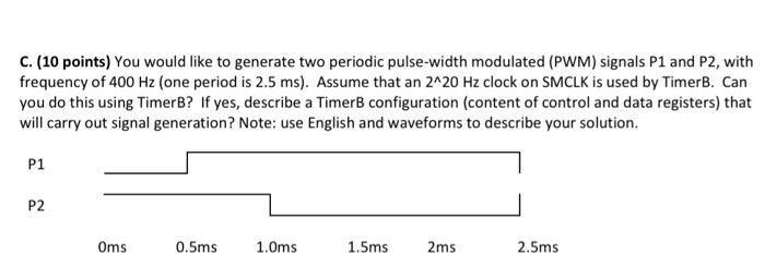 Solved 3. 4. 5. 6. 7. Problem 3. (25 points, TimerB, | Chegg.com