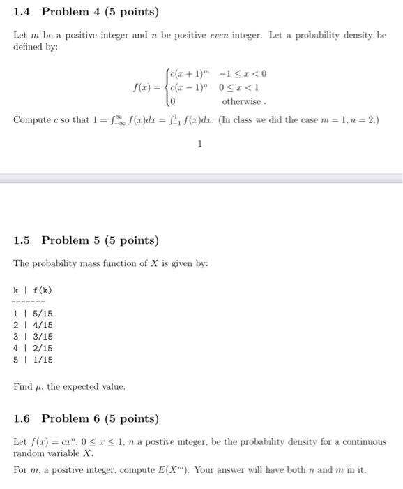 Solved 1.4 Problem 4 (5 points) Let m be a positive integer | Chegg.com