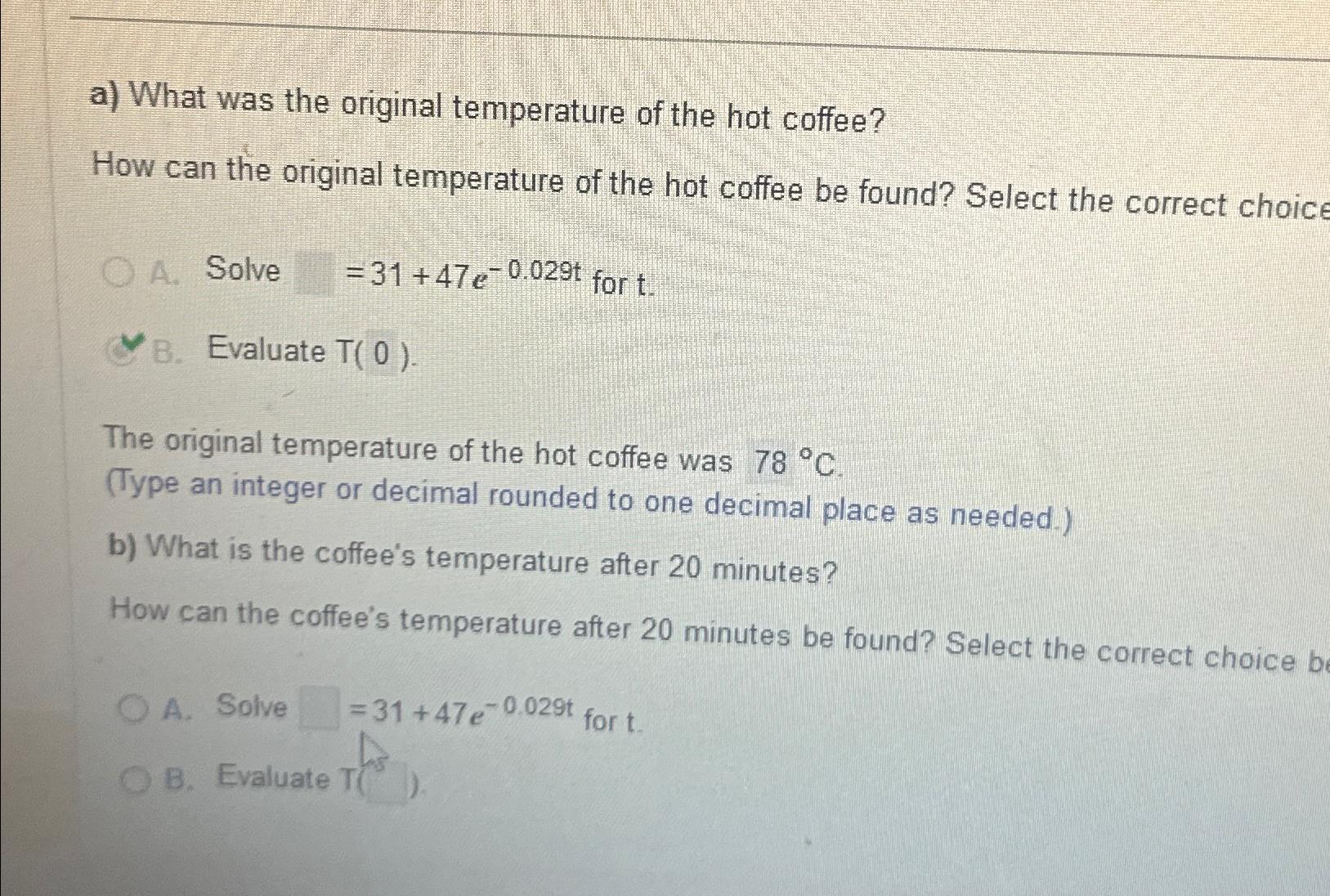 Solved a) ﻿What was the original temperature of the hot | Chegg.com