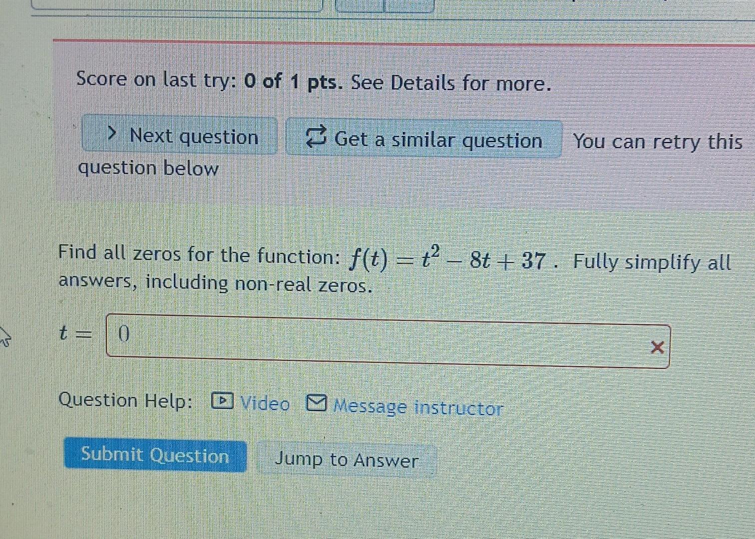 t 2 15 find the zeros and verify