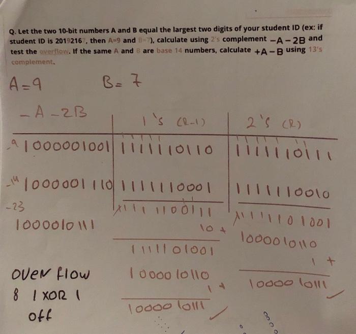 Solved Help ASAPsolve It As If A= 9B= 3 So Solve This With | Chegg.com