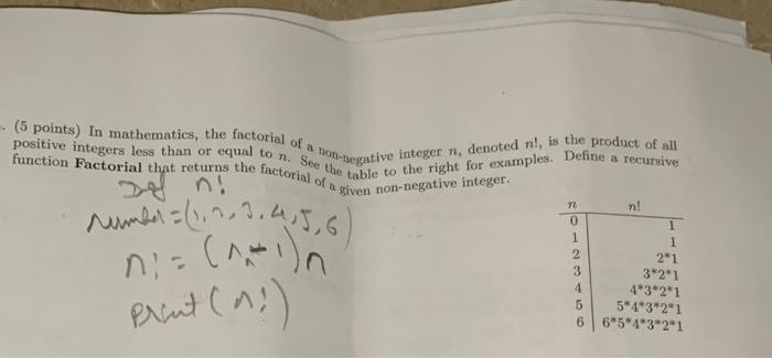 Solved > positive integers less than or equal to n. See the | Chegg.com