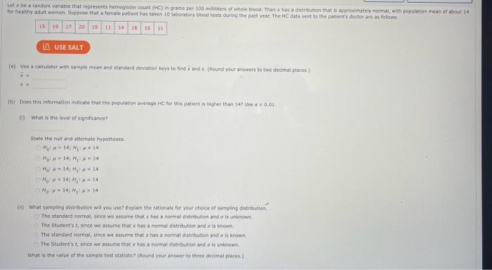 Solved a) Use a calculator with sample mean and standard | Chegg.com