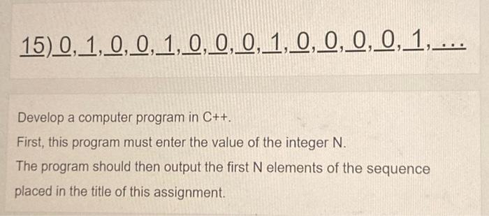 Solved Develop a computer program in C++. First, this | Chegg.com