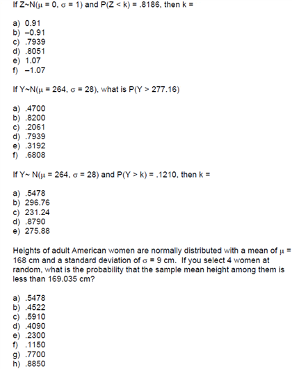 Solved If Z Tilde N Mu 0 Sigma 1 And P Z K 81 Chegg Com