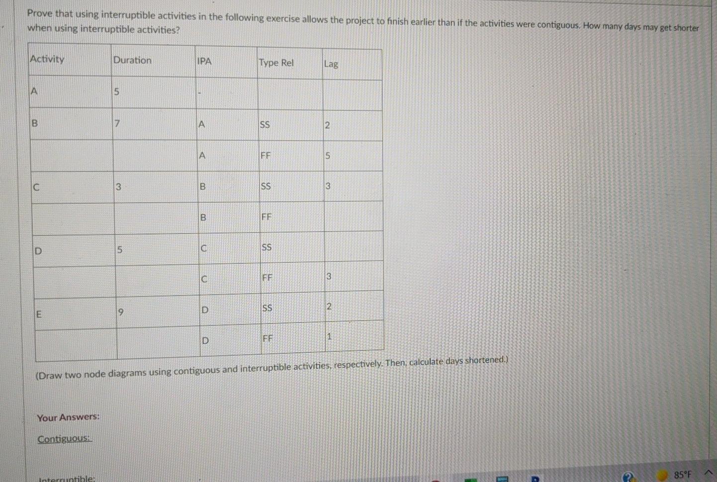 Solved Prove that using interruptible activities in the | Chegg.com