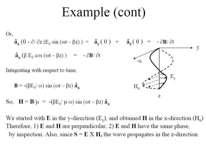 Solved Example Faraday S Law Use Maxwell S Equations To Chegg Com