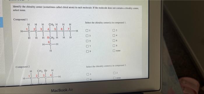 Solved Identify The Chirality Center (sometimes Called | Chegg.com