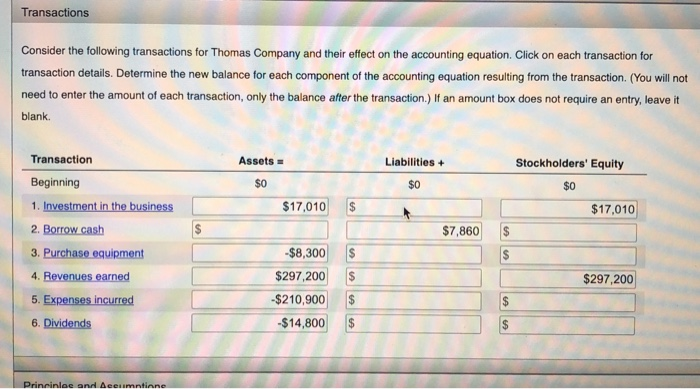 Consider The Following Transactions For Thomas Company