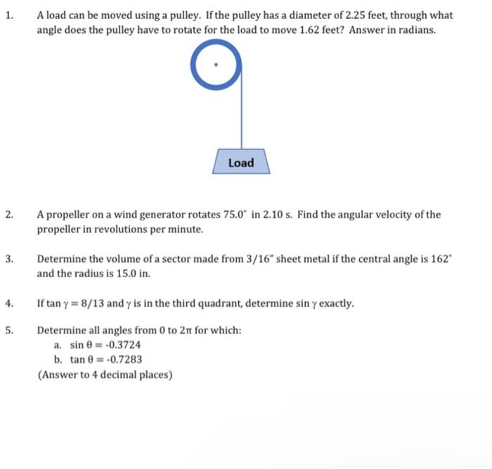 Solved 1. A load can be moved using a pulley. If the pulley