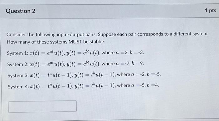 Solved Consider the following input-output pairs. Suppose | Chegg.com