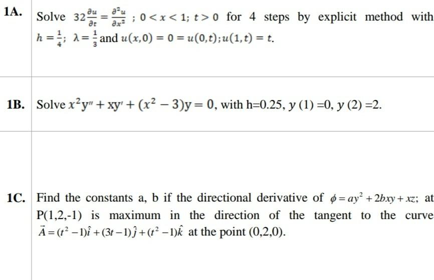 Solved 1A. au at au ar? Solve 32 ; 0 0 for 4 steps by | Chegg.com