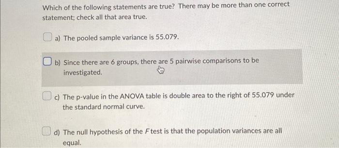 Solved Which of the following statements are true? There may | Chegg.com