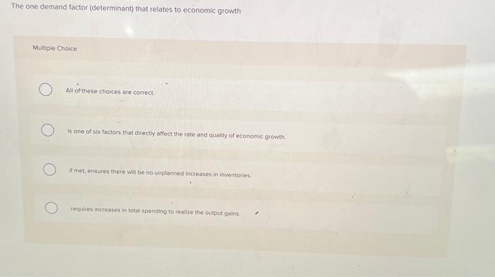 Solved The four supply factors (determinants) that relate to | Chegg.com