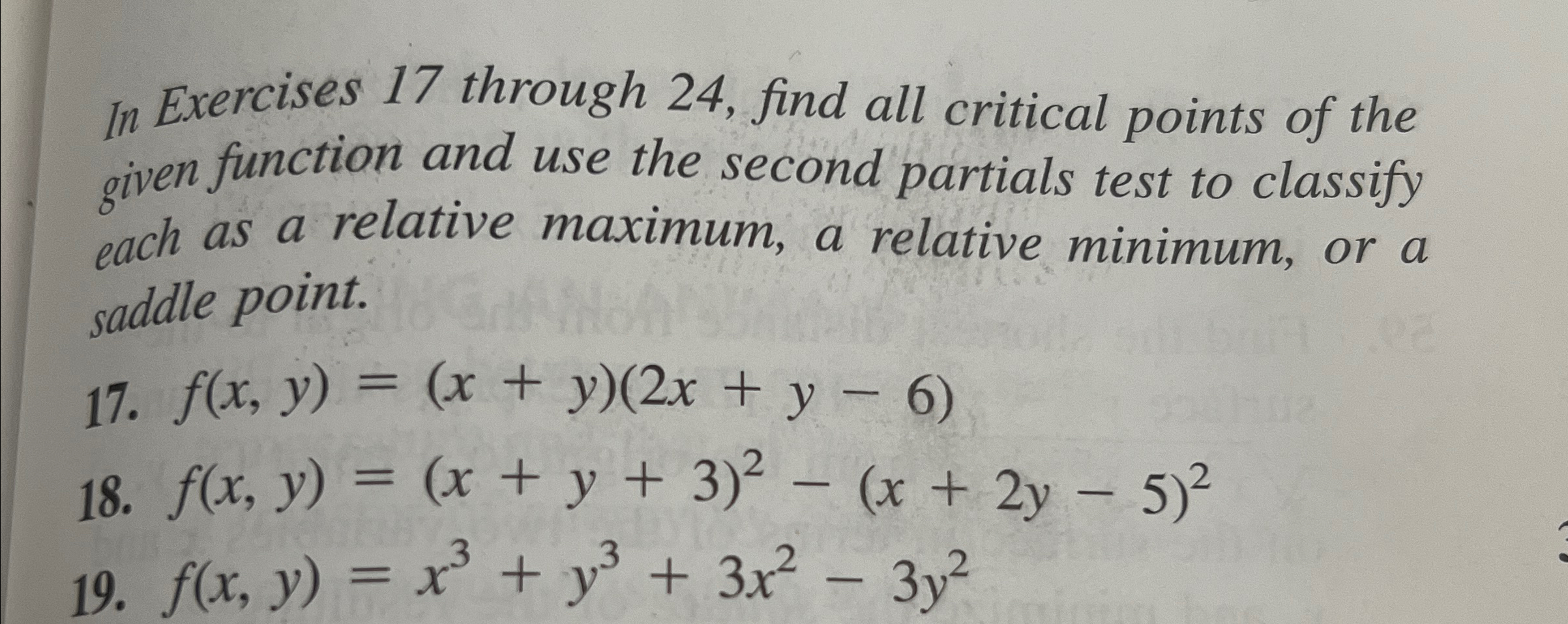 Solved In Exercises 17 ﻿through 24, ﻿find all critical | Chegg.com