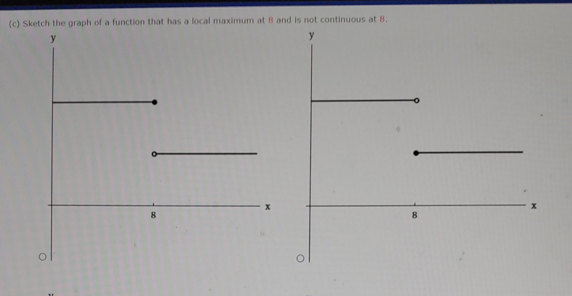 Solved (a) Sketch the graph of a function that has a local | Chegg.com