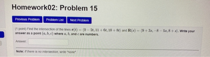 Solved Homework02: Problem 15 Previous Problem Problem List | Chegg.com