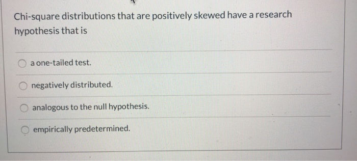 Solved Chi-square distributions that are positively skewed | Chegg.com