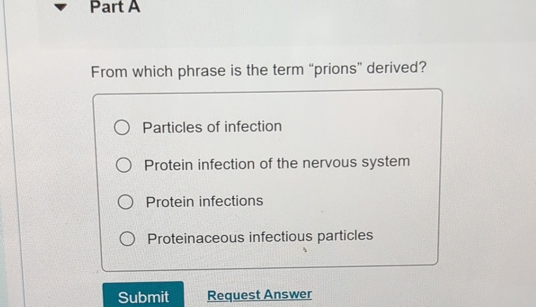 From Which Phrase Is The Term Prions Derived