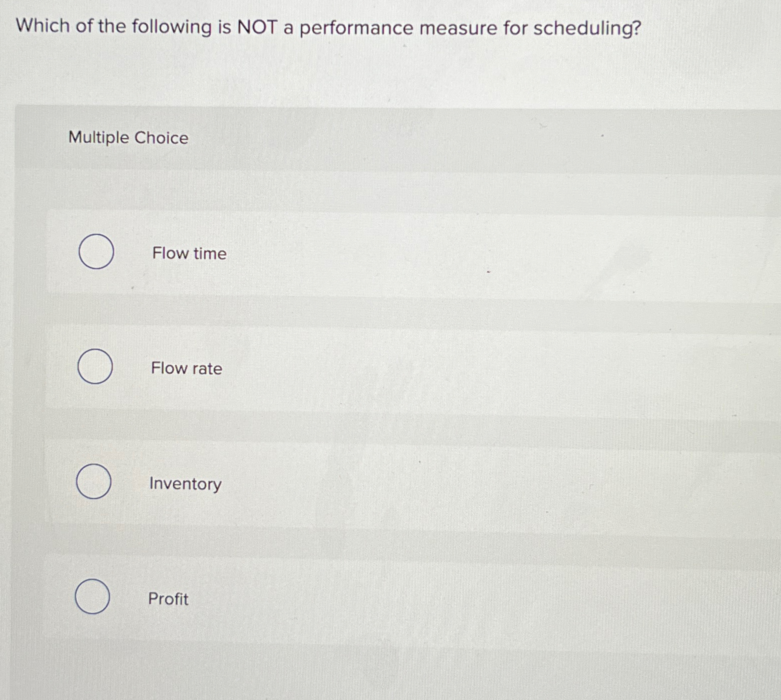 Solved Which of the following is NOT a performance measure | Chegg.com