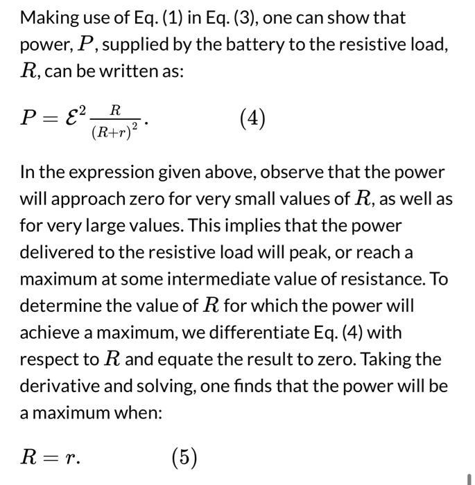 Solved (3 pts.) Derive Equation 4 from Equations 1 and 3. (2 | Chegg.com