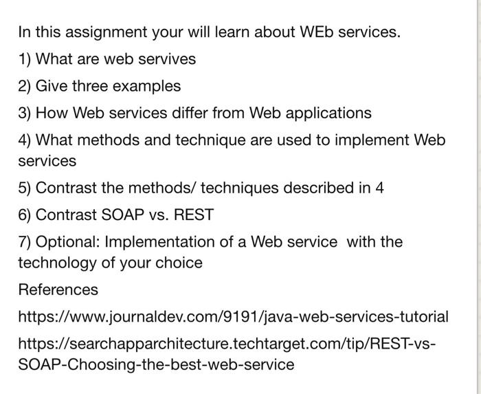 Solved In this assignment your will learn about WEb | Chegg.com