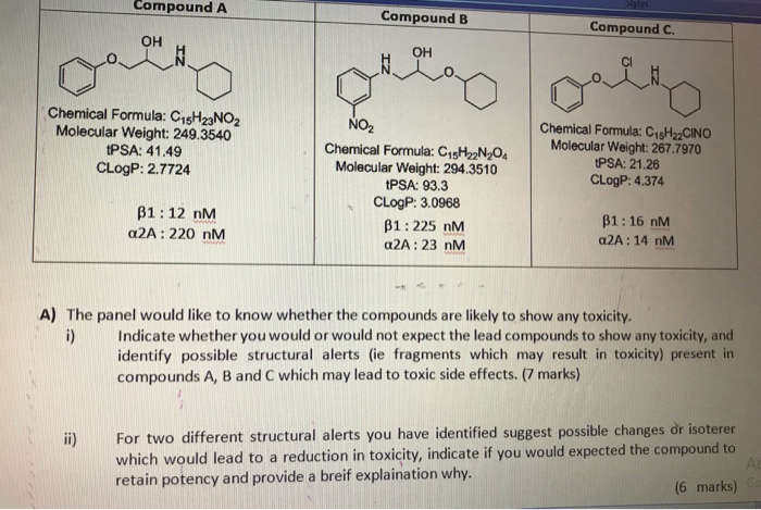 Compound A Compound B Compound C. OH OH Chemical | Chegg.com