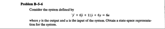 Solved Problem B-5-6Consider the system defined | Chegg.com