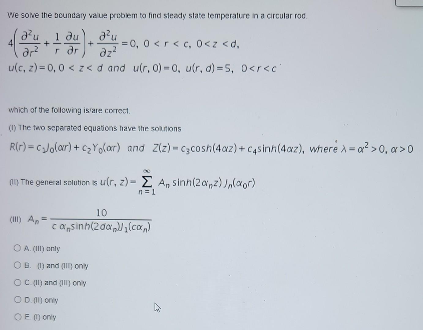 Solved We Solve The Boundary Value Problem To Find Steady | Chegg.com