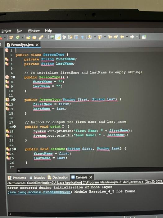 Solved make an UML diagram of this codes of PersonType Note: | Chegg.com
