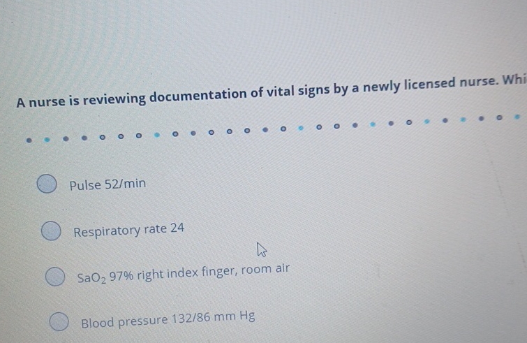 Rn Ii Sign A nurse is reviewing documentation of vital signs by | Chegg.com