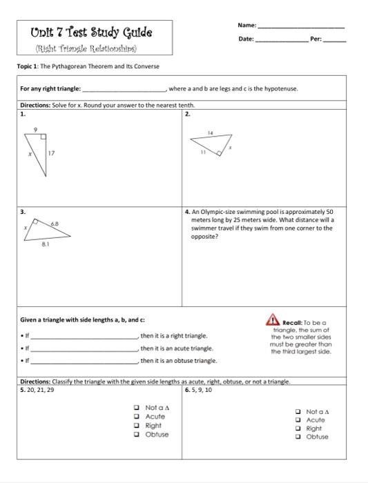 Solve for a side in right triangles (practice)