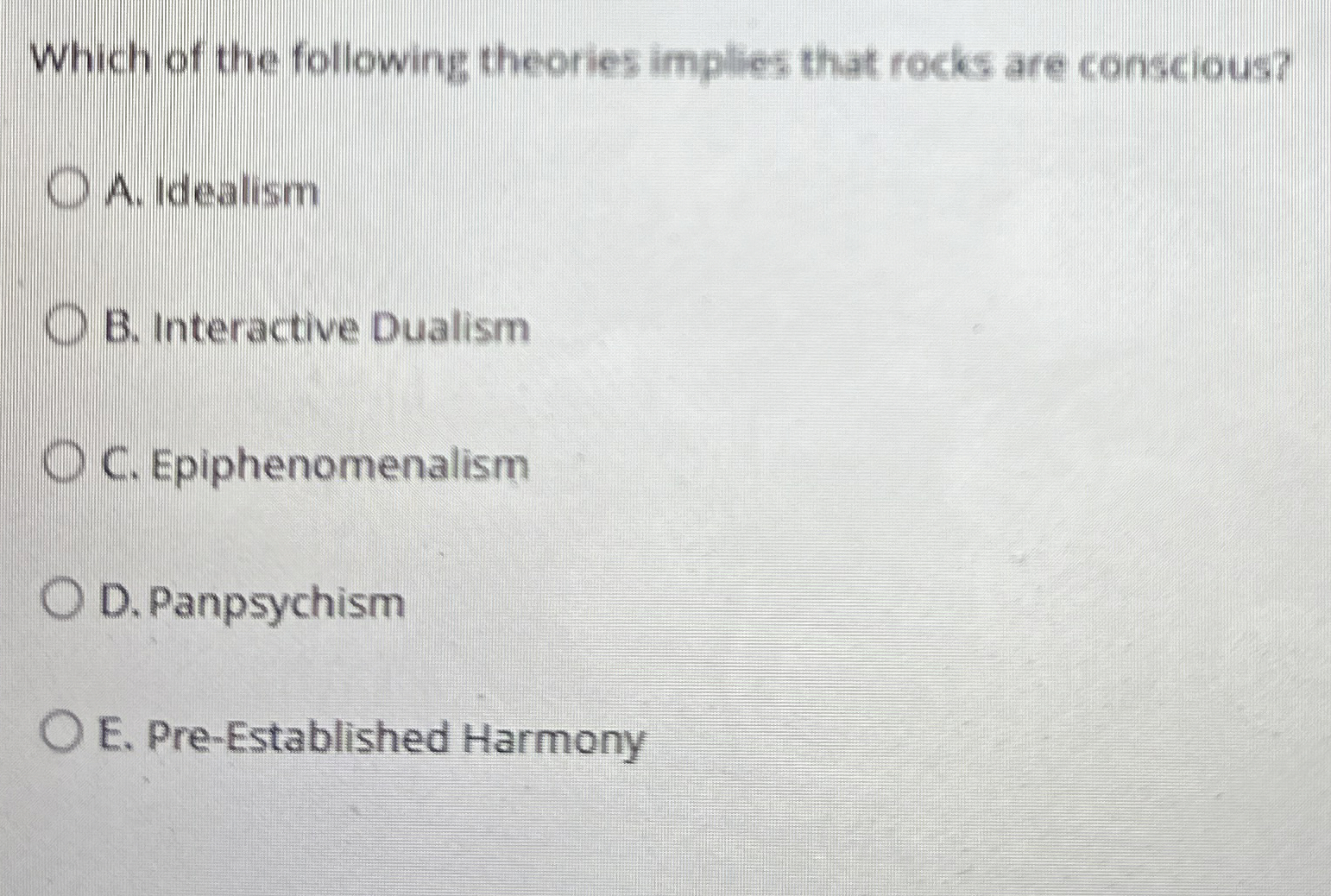 Solved Which of the following theories implies that rocks | Chegg.com