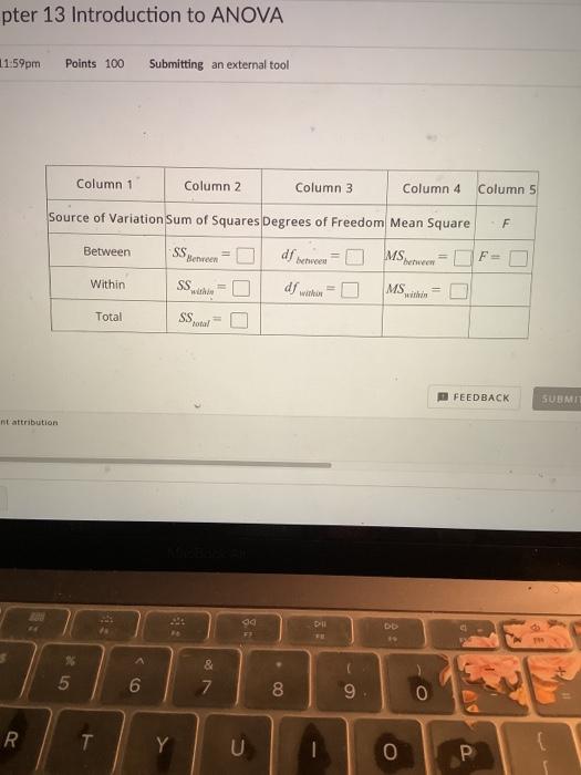 Solved - Chapter 13 Introduction to ANOVA unday by 11:59pm | Chegg.com