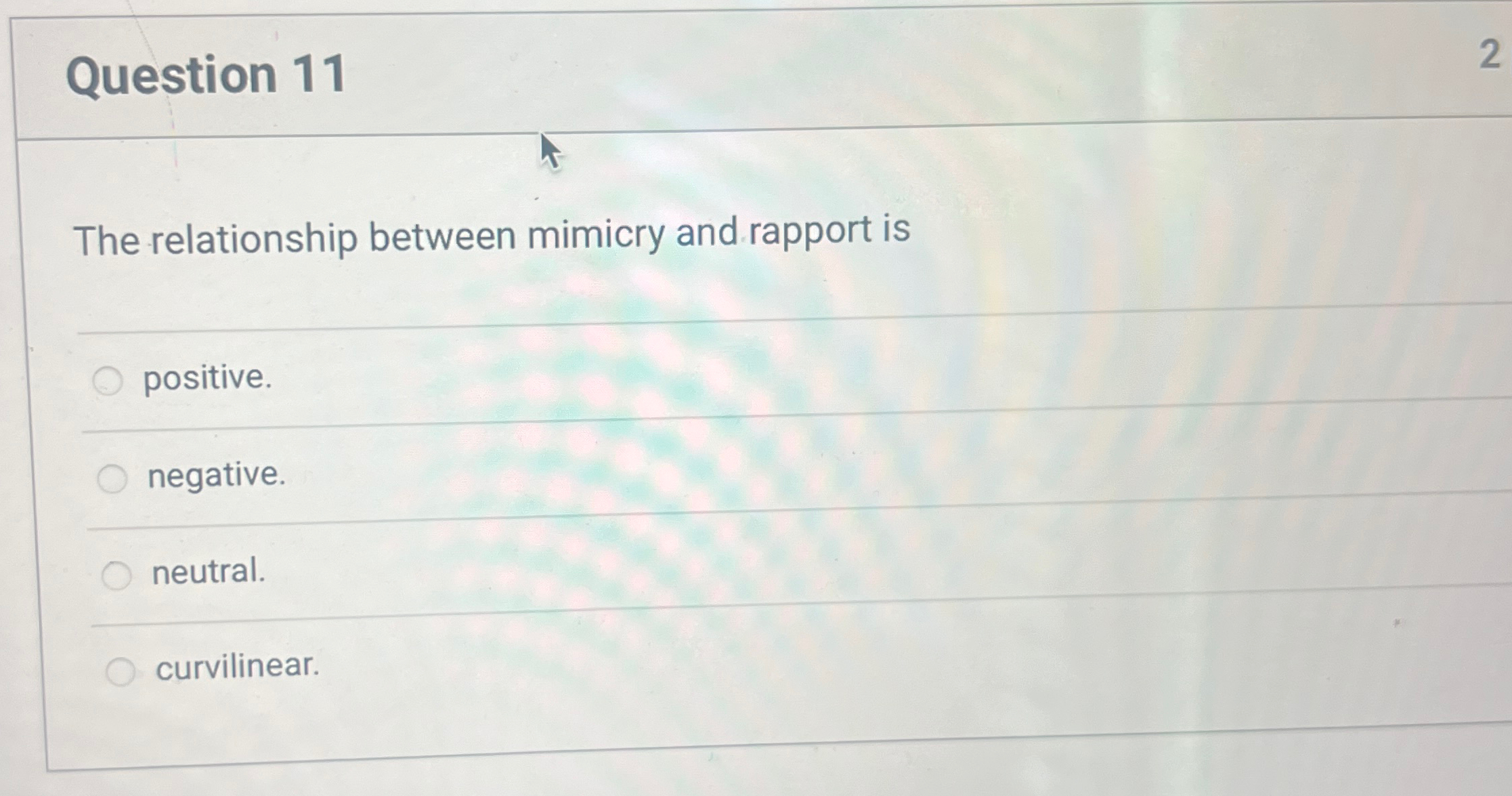 Solved Question 112The relationship between mimicry and | Chegg.com