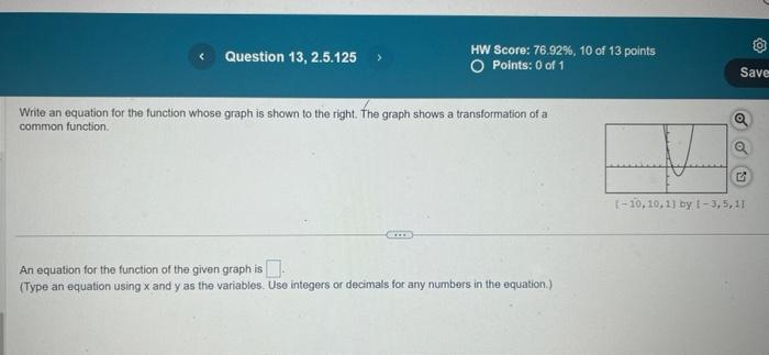 Solved Write an equation for the function whose graph is | Chegg.com