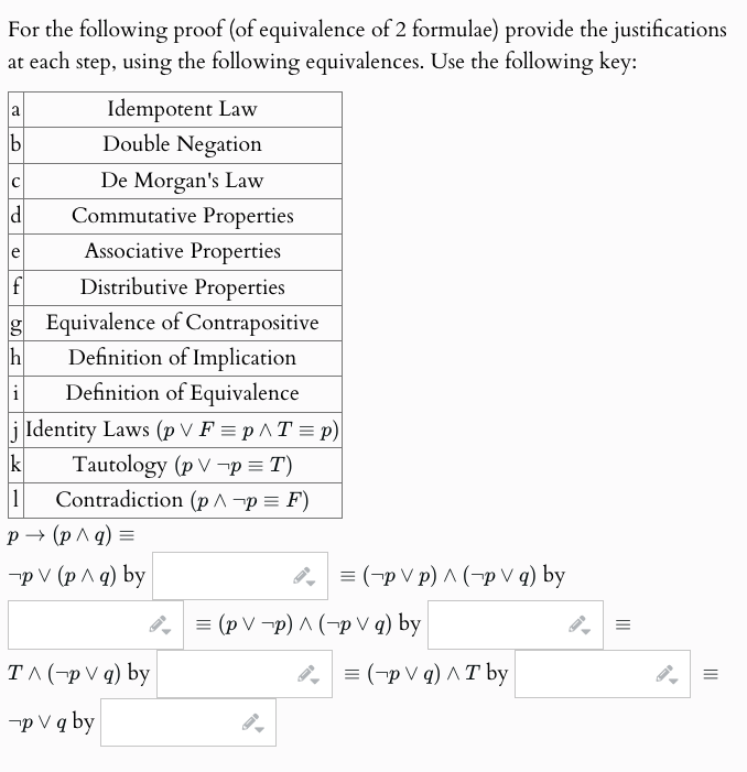 Solved For the following proof (of equivalence of 2 | Chegg.com