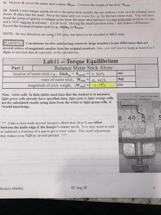 Solved need help answering part 3 of a physics lab. The page | Chegg.com