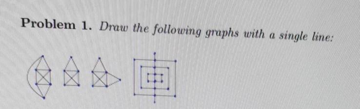 Problem 1. Draw the following graphs with a single | Chegg.com