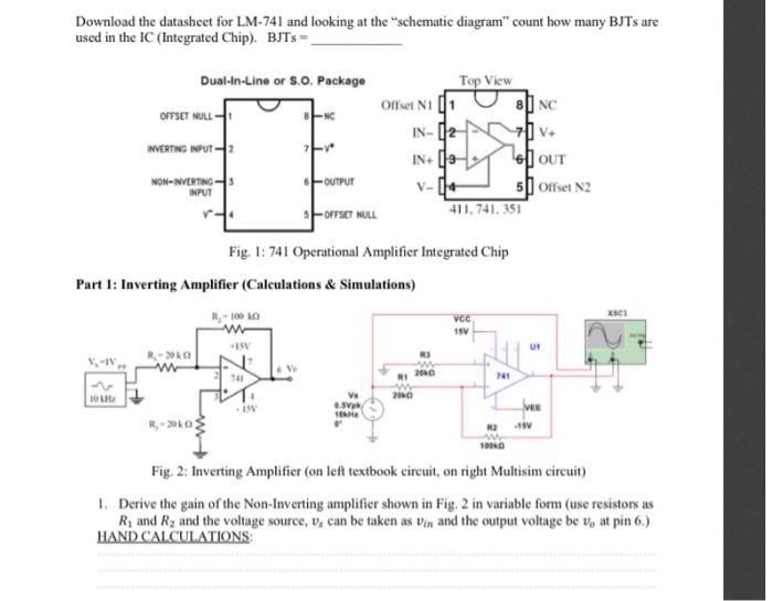 Solved Download the datasheet for LM-741 and looking at the | Chegg.com