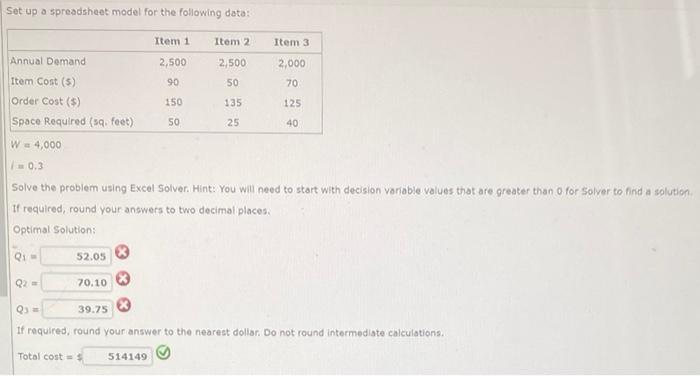 Solved The Economic Order Quantity (EOQ) model is a | Chegg.com