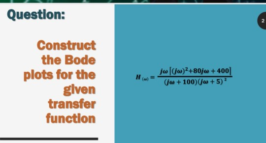 Solved Transfer function Draw magnitude plot and phase | Chegg.com