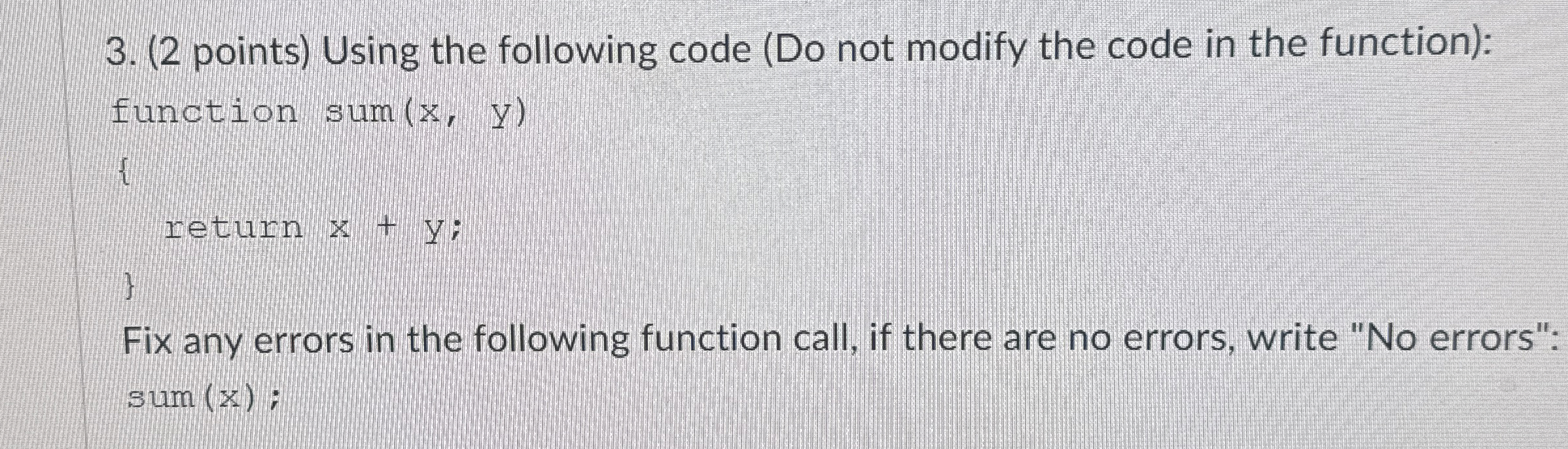 Solved (2 ﻿points) ﻿Using the following code (Do not modify | Chegg.com