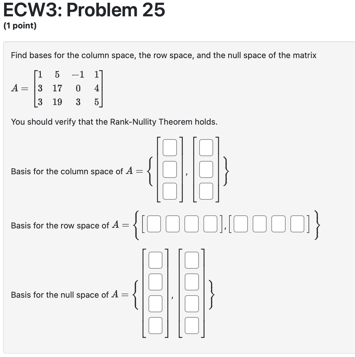 how to find column and row space of a matrix